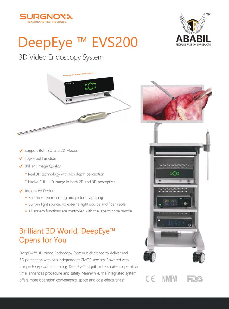 DeepEye™ EVS200 3D Video Endoscopy System